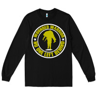 Black Wounded Warrior No One Left Behind War Veteran Long Sleeve Tee - linhVisuals