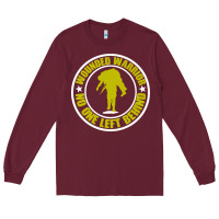Burgundy Wounded Warrior No One Left Behind War Veteran Long Sleeve Tee - linhVisuals