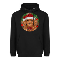 Black Christmas Toy Poodle Heavyweight Hoodie - RanaPortraitStore