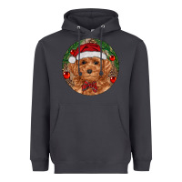 Smoke Christmas Toy Poodle Heavyweight Hoodie - RanaPortraitStore