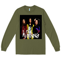 Army Green The warning Long Sleeve Tee - linhVisuals