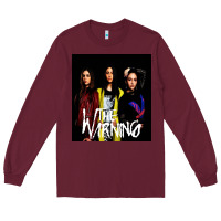 Burgundy The warning Long Sleeve Tee - linhVisuals