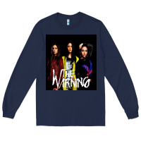 Navy The warning Long Sleeve Tee - linhVisuals