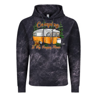 Cloud Black camping is my happy place Vintage Hoodie - SublimationCraftShop
