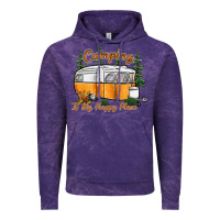 Cloud Purple camping is my happy place Vintage Hoodie - SublimationCraftShop