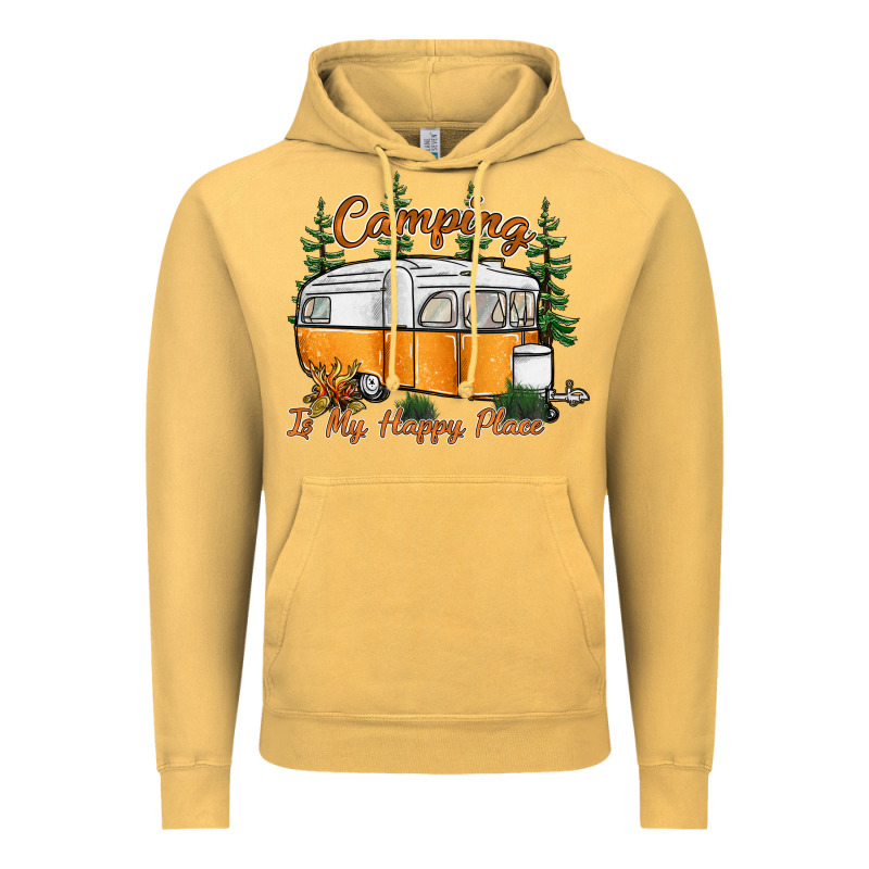 Camping Is My Happy Place Vintage Hoodie by SublimationCraftShop | Teevron