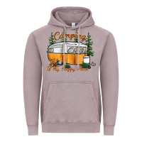 Vintage Zinc camping is my happy place Vintage Hoodie - SublimationCraftShop