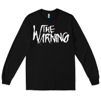 Black The warning Style Long Sleeve Tee - linhVisuals