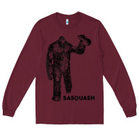 Burgundy cool unique sasquash sasquatch and squash bigfoot t shirt Long Sleeve Tee - linhVisuals