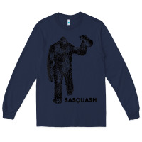 Navy cool unique sasquash sasquatch and squash bigfoot t shirt Long Sleeve Tee - linhVisuals