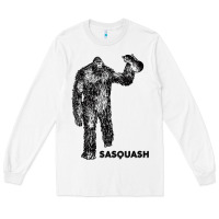 White cool unique sasquash sasquatch and squash bigfoot t shirt Long Sleeve Tee - linhVisuals