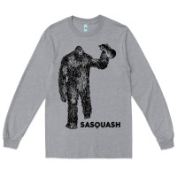 Heather Grey cool unique sasquash sasquatch and squash bigfoot t shirt Long Sleeve Tee - linhVisuals
