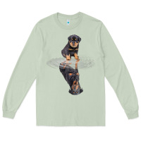 Matcha rottweiler reflection t shirt funny father's day dog gifts Long Sleeve Tee - linhVisuals