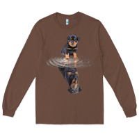 Chestnut rottweiler reflection t shirt funny father's day dog gifts Long Sleeve Tee - linhVisuals