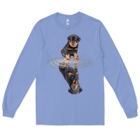 Colony Blue rottweiler reflection t shirt funny father's day dog gifts Long Sleeve Tee - linhVisuals