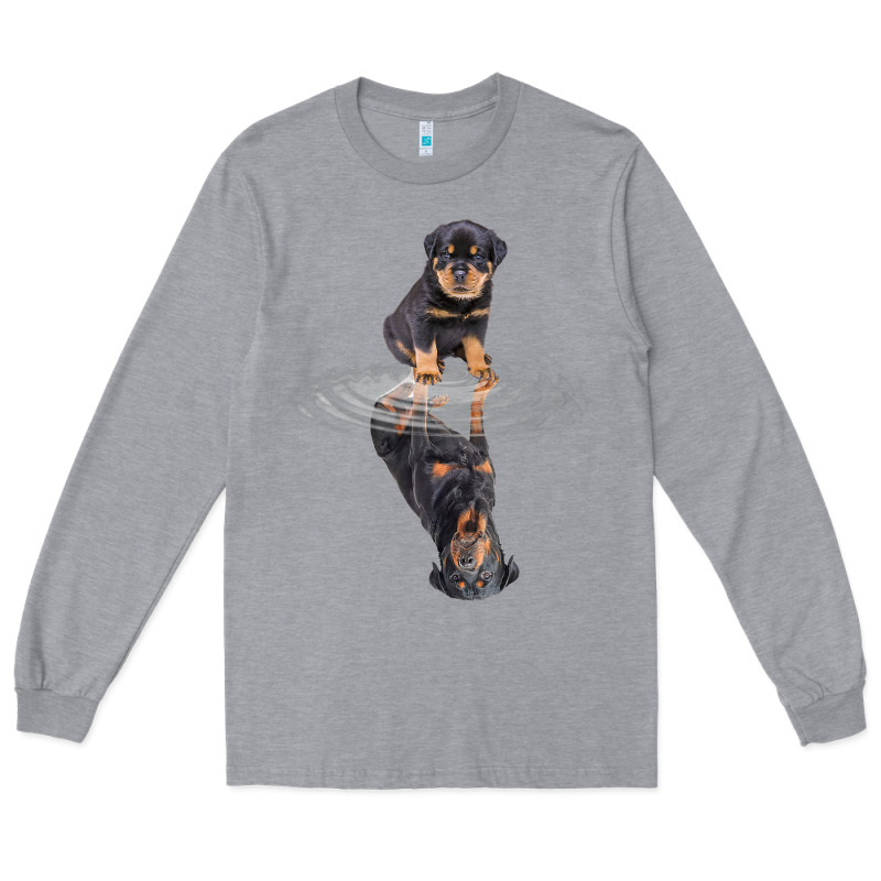 Rottweiler Reflection T Shirt Funny Father's Day Dog Gifts Long Sleeve Tee by linhVisuals | Teevron