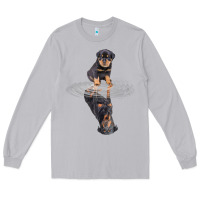 Moon Dust rottweiler reflection t shirt funny father's day dog gifts Long Sleeve Tee - linhVisuals