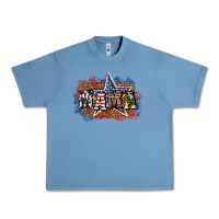 Pebble Blue patriotic mama Urban Heavy Tee - BundleAndBundleShop