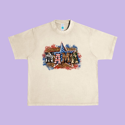 Patriotic Mama Urban Heavy Tee Designed By Bundleandbundleshop