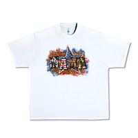White patriotic mama Urban Heavy Tee - BundleAndBundleShop