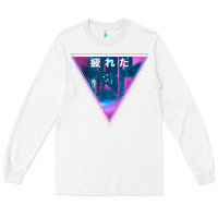 White tired japanese otaku   abandoned city street art t shirt Long Sleeve Tee - linhVisuals
