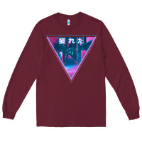 Burgundy tired japanese otaku   abandoned city street art t shirt Long Sleeve Tee - linhVisuals