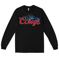 Black wsu cougs light blue Long Sleeve Tee - linhVisuals