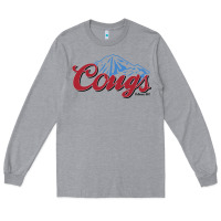 Heather Grey wsu cougs light blue Long Sleeve Tee - linhVisuals