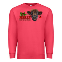 Cardinal Merry Christmas Calf Premium Sweatshirt - RanaPortraitStore