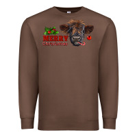 Chestnut Merry Christmas Calf Premium Sweatshirt - RanaPortraitStore