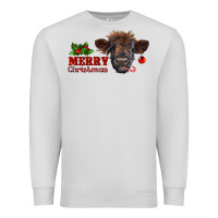 Dove Grey Merry Christmas Calf Premium Sweatshirt - RanaPortraitStore