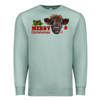Seafoam Merry Christmas Calf Premium Sweatshirt - RanaPortraitStore