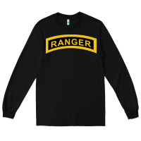 Black army ranger tab   black & gold   army ranger tab black gold Long Sleeve Tee - linhVisuals