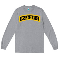 Heather Grey army ranger tab   black & gold   army ranger tab black gold Long Sleeve Tee - linhVisuals
