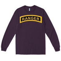 Plum army ranger tab   black & gold   army ranger tab black gold Long Sleeve Tee - linhVisuals