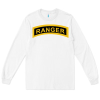White army ranger tab   black & gold   army ranger tab black gold Long Sleeve Tee - linhVisuals