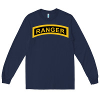 Navy army ranger tab   black & gold   army ranger tab black gold Long Sleeve Tee - linhVisuals