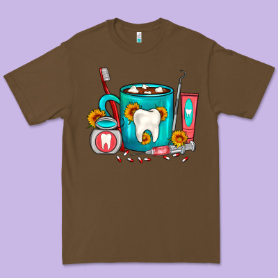 Dentist Coffee Premium Tee Designed By Fadigitalartstudio