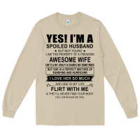 Mushroom yes i'm a spoiled husband ..awesome wife t shirt Long Sleeve Tee - linhVisuals