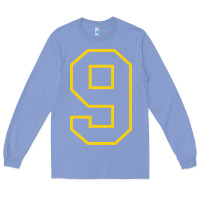Colony Blue number #9 sports jersey uniform Long Sleeve Tee - linhVisuals