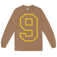 Toasted Coconut number #9 sports jersey uniform Long Sleeve Tee - linhVisuals