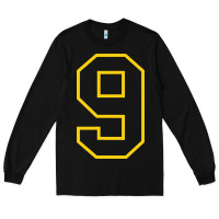 Black number #9 sports jersey uniform Long Sleeve Tee - linhVisuals