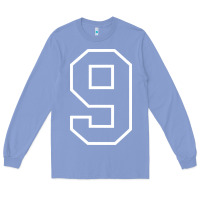 Colony Blue number #9 sports jersey uniform Long Sleeve Tee - linhVisuals