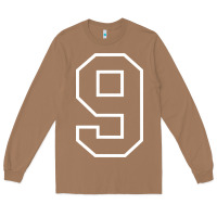 Toasted Coconut number #9 sports jersey uniform Long Sleeve Tee - linhVisuals