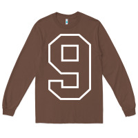 Chestnut number #9 sports jersey uniform Long Sleeve Tee - linhVisuals