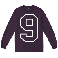 Plum number #9 sports jersey uniform Long Sleeve Tee - linhVisuals