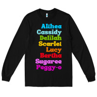 Black althea cassidy name woman mans Long Sleeve Tee - linhVisuals