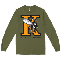 Army Green kalamazoo college vectorized Long Sleeve Tee - linhVisuals