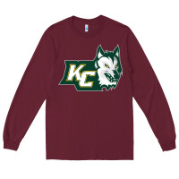 Burgundy keuka college wolf vectorized Long Sleeve Tee - linhVisuals