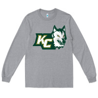 Heather Grey keuka college wolf vectorized Long Sleeve Tee - linhVisuals